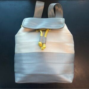 RARE Harveys Buttercup Cream & Dove Berkeley Medium Seatbelt Backpack Tote